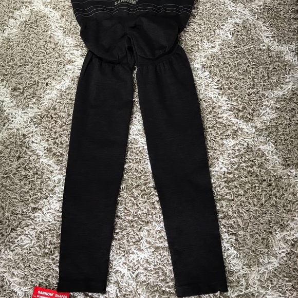 Sankom Women's Compression Slimming Posture Shaper Leggings BlackSize XXL - Picture 8 of 14